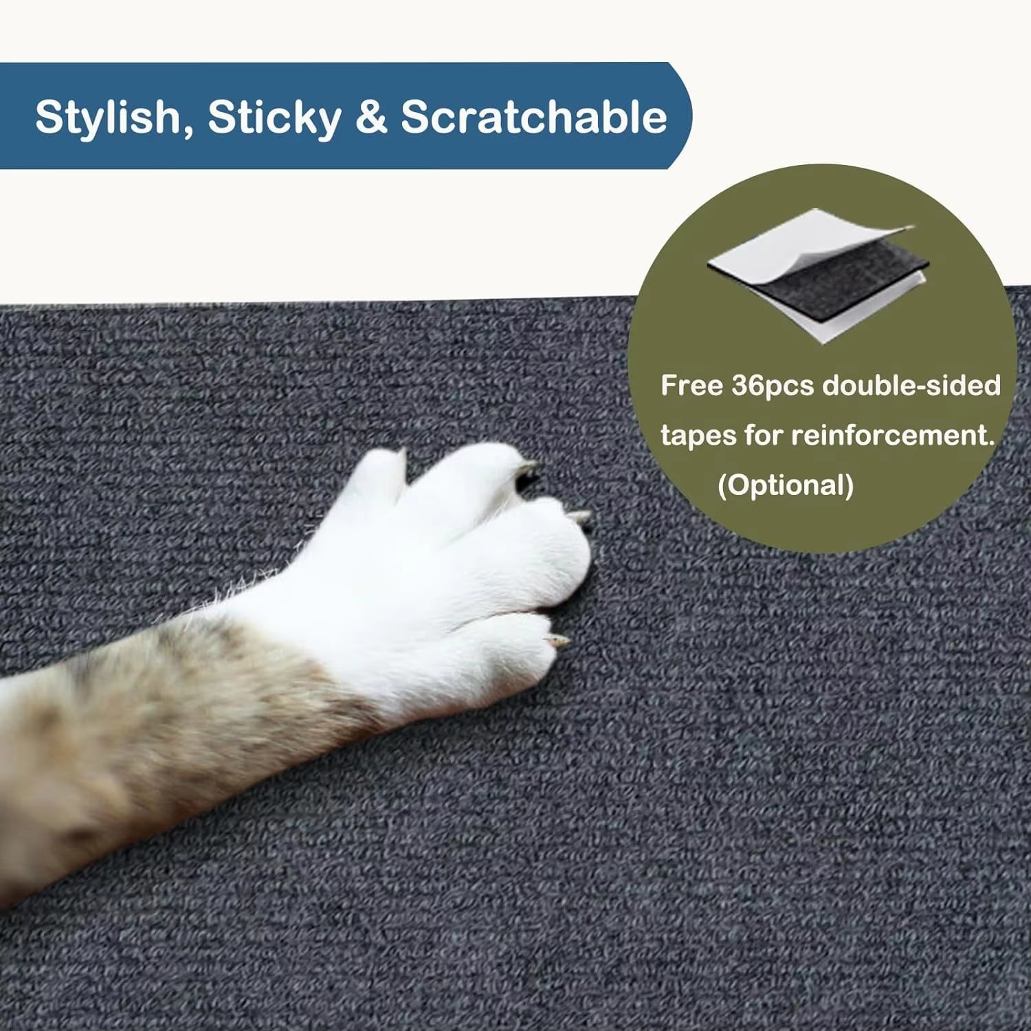 Wall Self-Adhesive anti Cat Scratch Sofa DIY Cats Scratch Protection Paws Sharpen Trimmable Carpet Cats Scratch Board ﻿